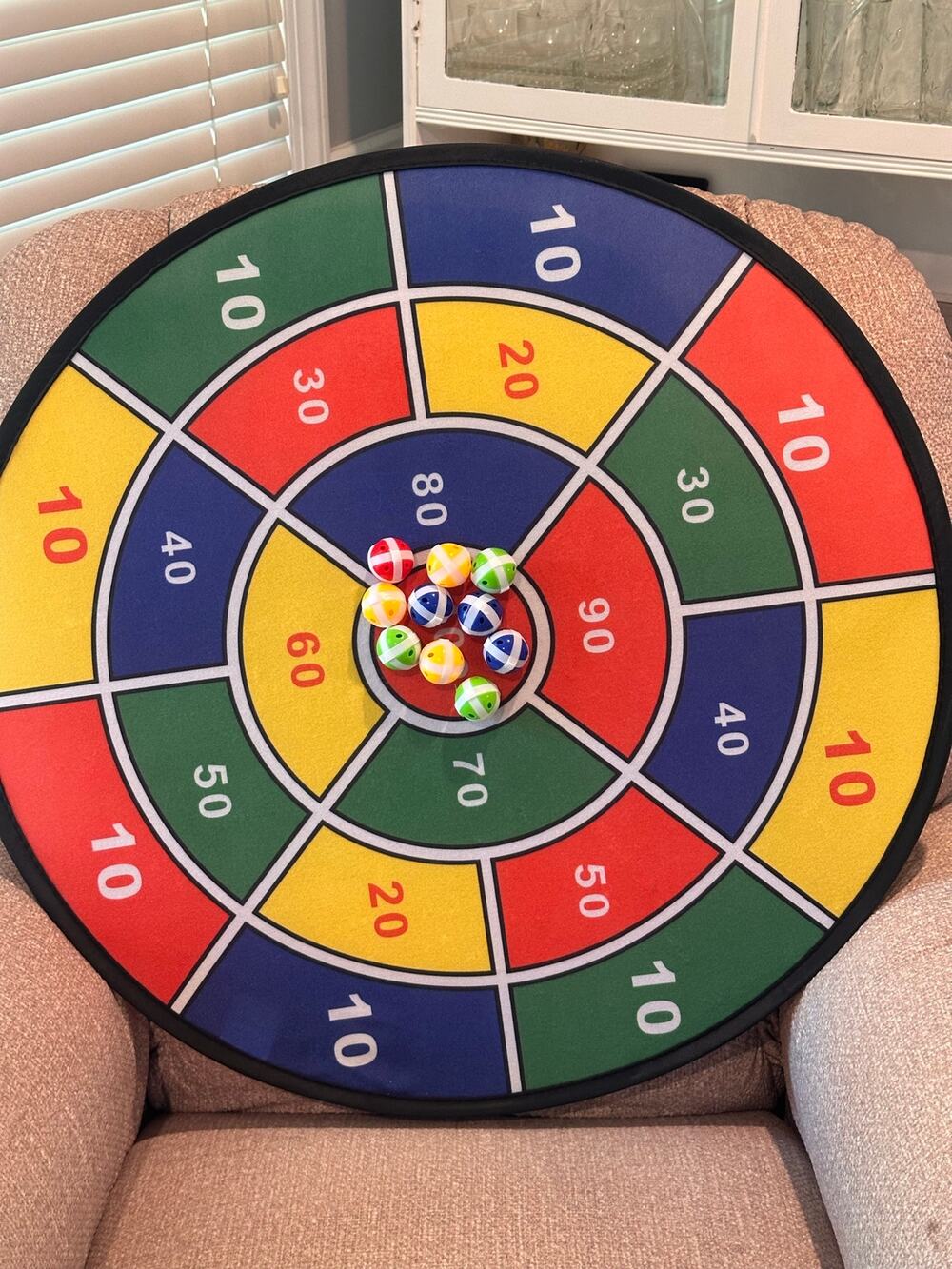 Giant Hook and Loop Target Dart Board Game Set Kids Indoor Outdoor Party Toy
